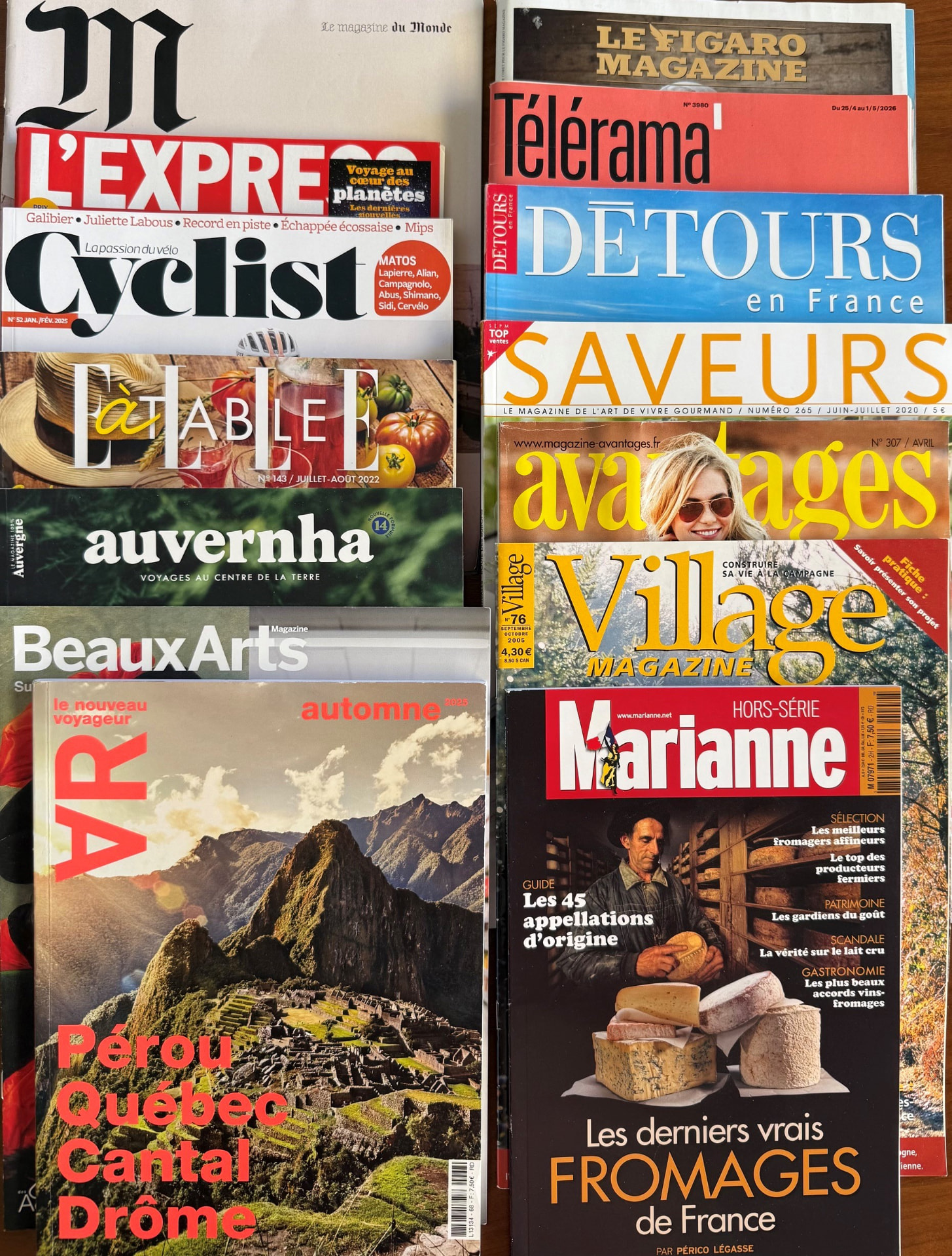 Sélection de couvertures de magazines nationaux